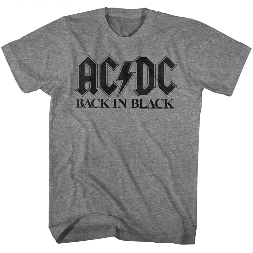 ACDC - Back In Black - Short Sleeve - Heather - Adult - T-Shirt