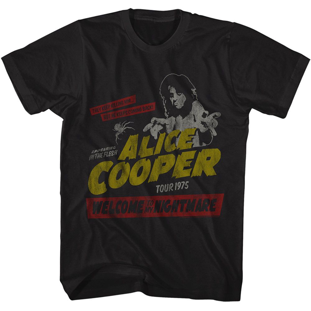 Alice Cooper - Welcome To My Nightmare Tour 1975 - Short Sleeve - Adult - T-Shirt