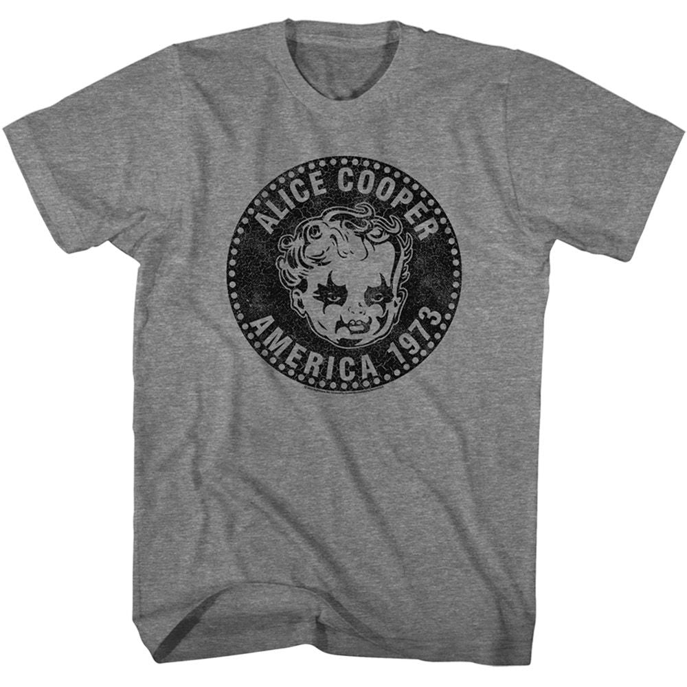 Alice Cooper - America 1973 - Short Sleeve - Heather - Adult - T-Shirt