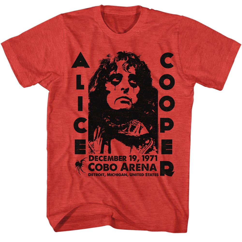 Alice Cooper - Cobo Arena 1971 - Short Sleeve - Heather - Adult - T-Shirt