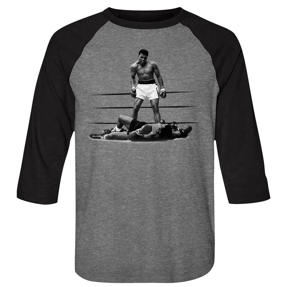 Muhammad Ali - Punchydude - 3/4 Sleeve - Heather - Adult - Raglan Shirt