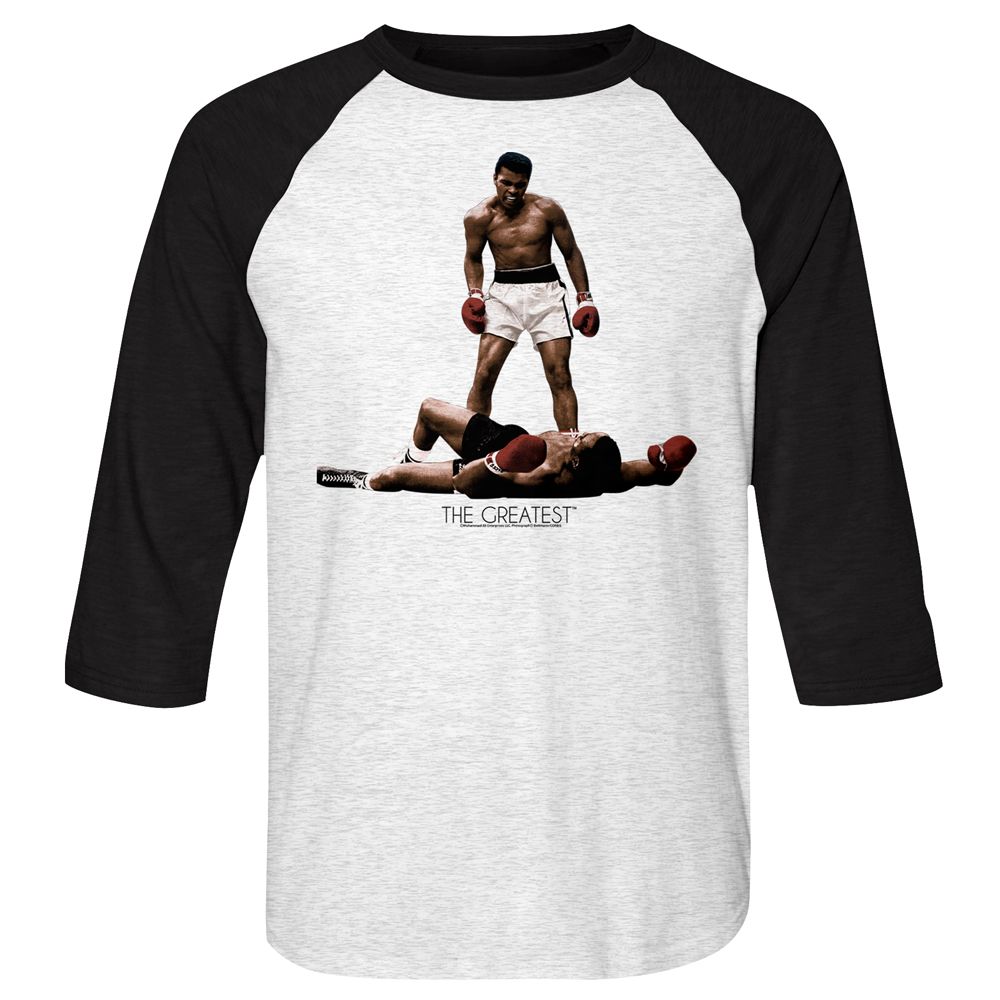 Muhammad Ali - Ali Over Liston - 3/4 Sleeve - Heather - Adult - Raglan Shirt