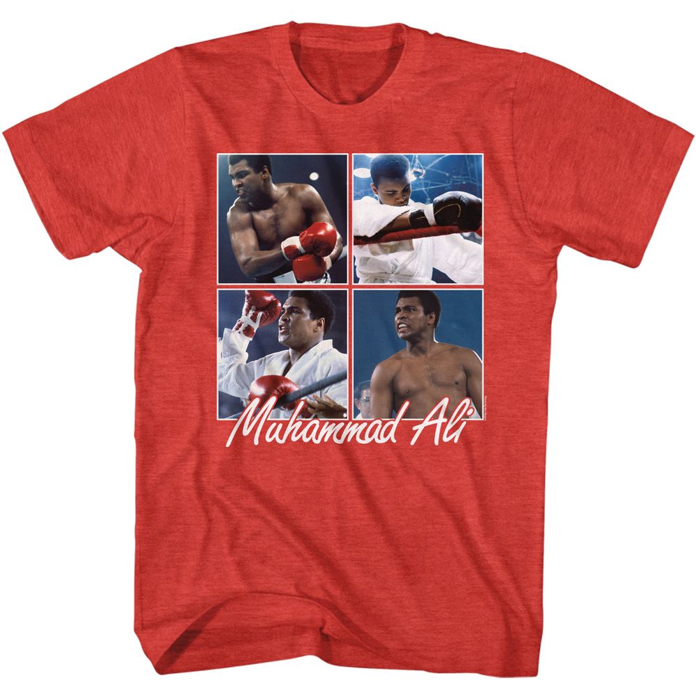 Muhammad Ali - Ali Four Squares - Short Sleeve - Heather - Adult - T-Shirt