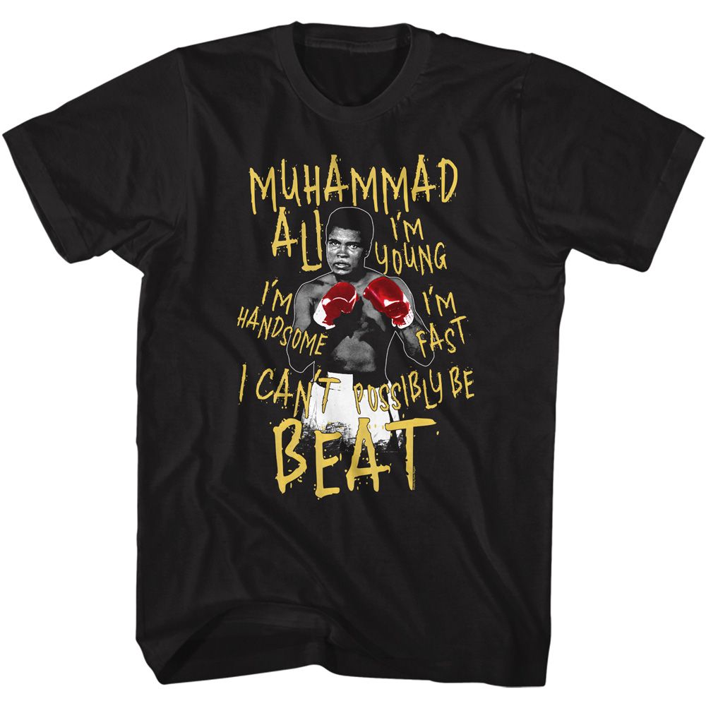 Muhammad Ali - I Cant Be Beat - Short Sleeve - Adult - T-Shirt