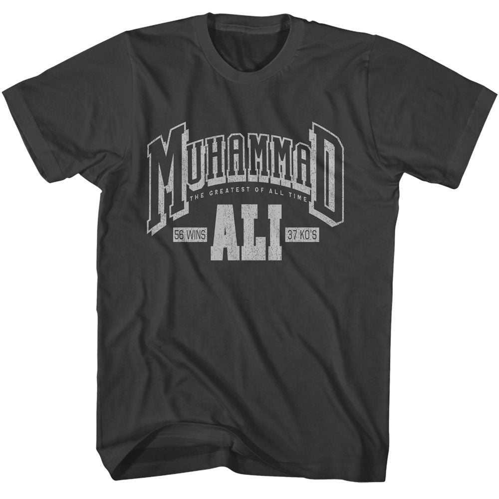 Muhammad Ali - Athletic - Gray Front Print Short Sleeve Solid Adult T-Shirt