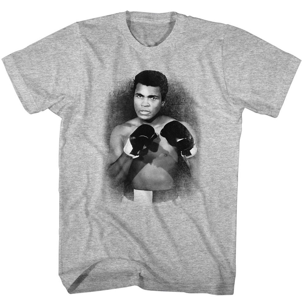 Muhammad Ali - Black & White Pose - Short Sleeve - Heather - Adult - T-Shirt