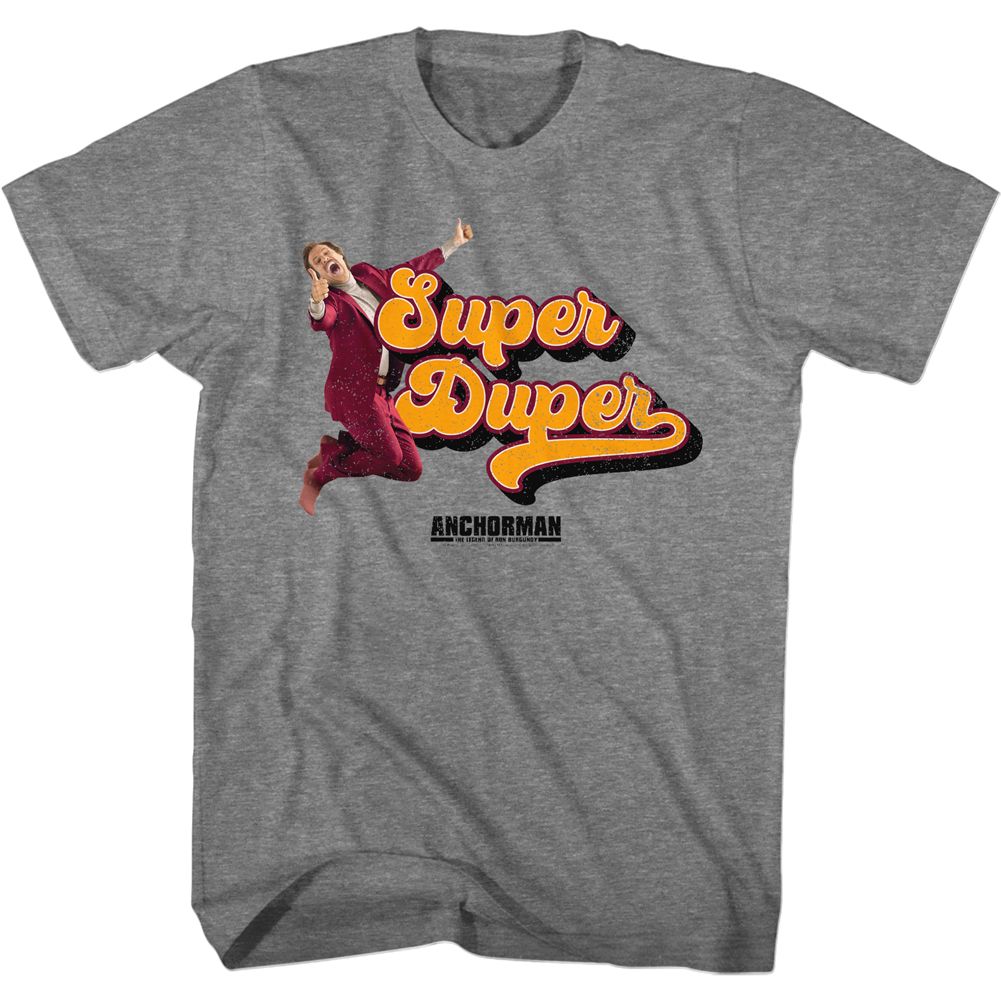Anchorman - Super Duper - Short Sleeve - Heather - Adult - T-Shirt