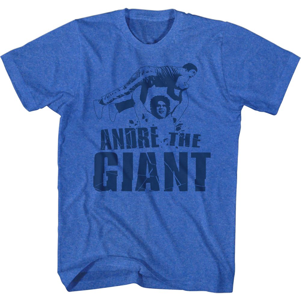 Andre The Giant - Andre Blue - Short Sleeve - Heather - Adult - T-Shirt