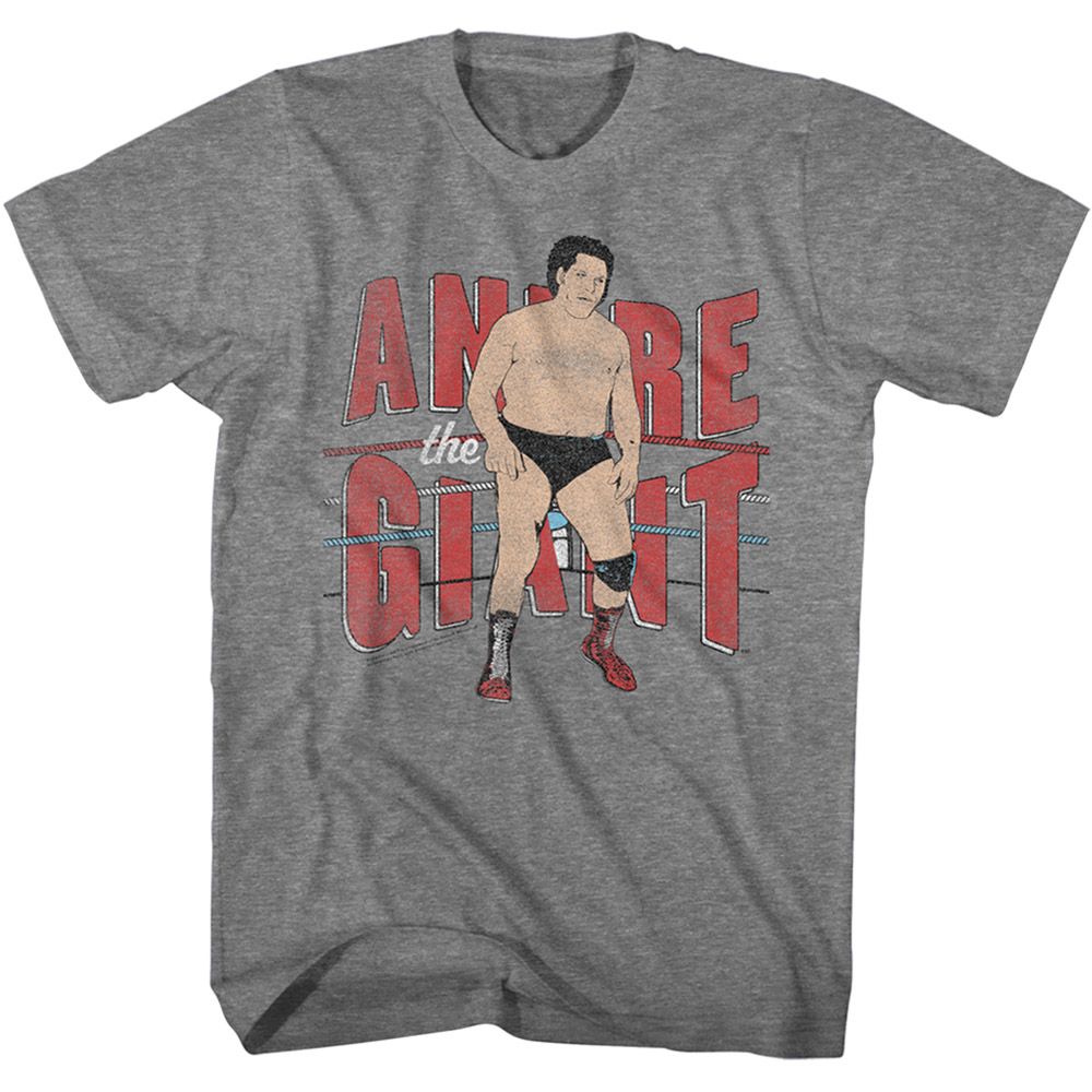 Andre The Giant - Andre The Giant Andre & Ropes - Short Sleeve - Heather - Adult - T-Shirt