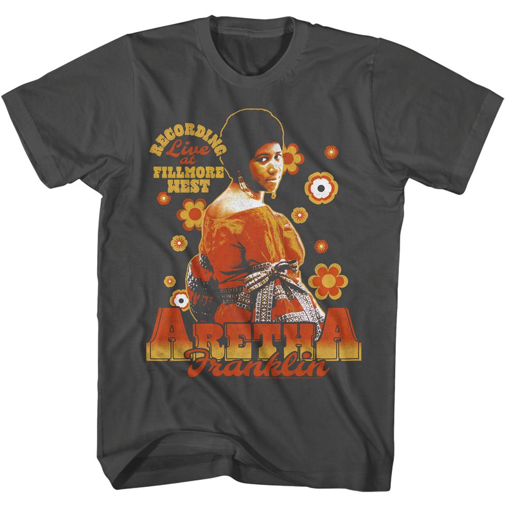 Aretha - Retro Flowers - Short Sleeve - Adult - T-Shirt