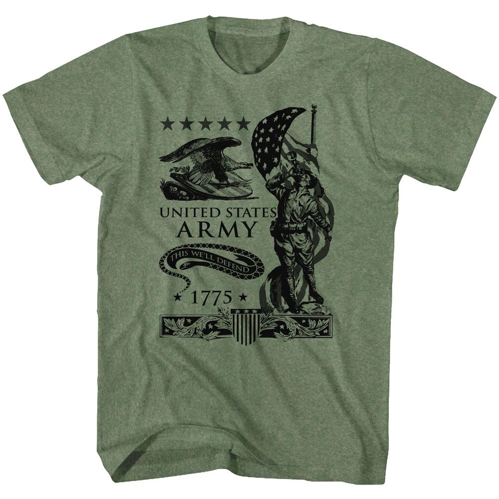 Army - This Well Defend - Short Sleeve - Heather - Adult - T-Shirt