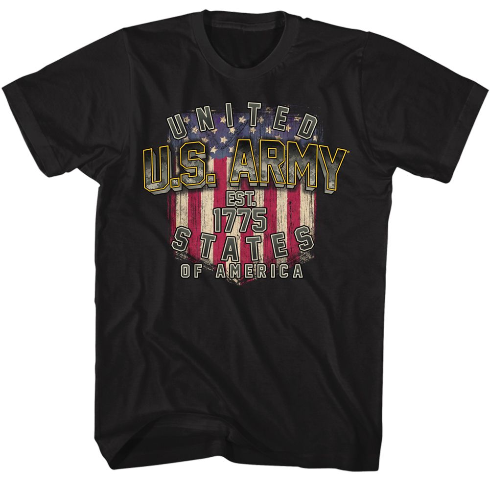 Army - Us Army & Flag - Short Sleeve - Adult - T-Shirt