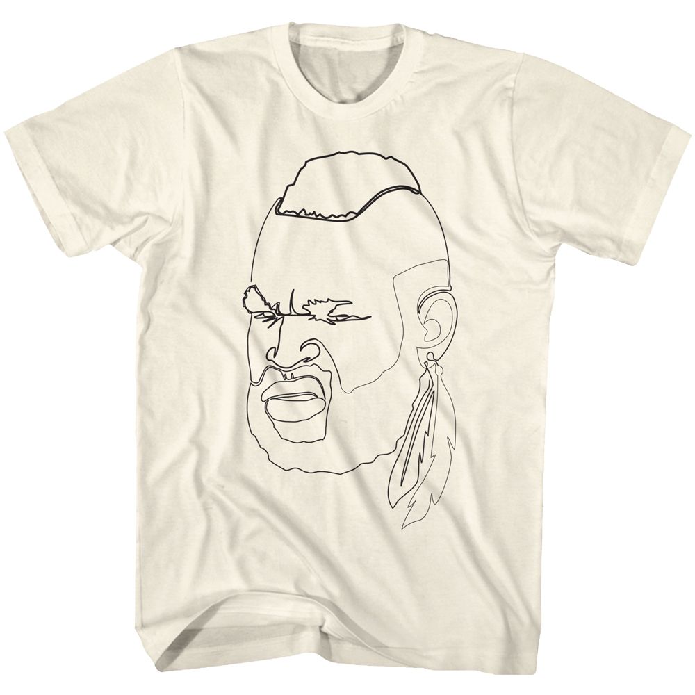 Mr. T - One Line Mr. T - Short Sleeve - Adult - T-Shirt