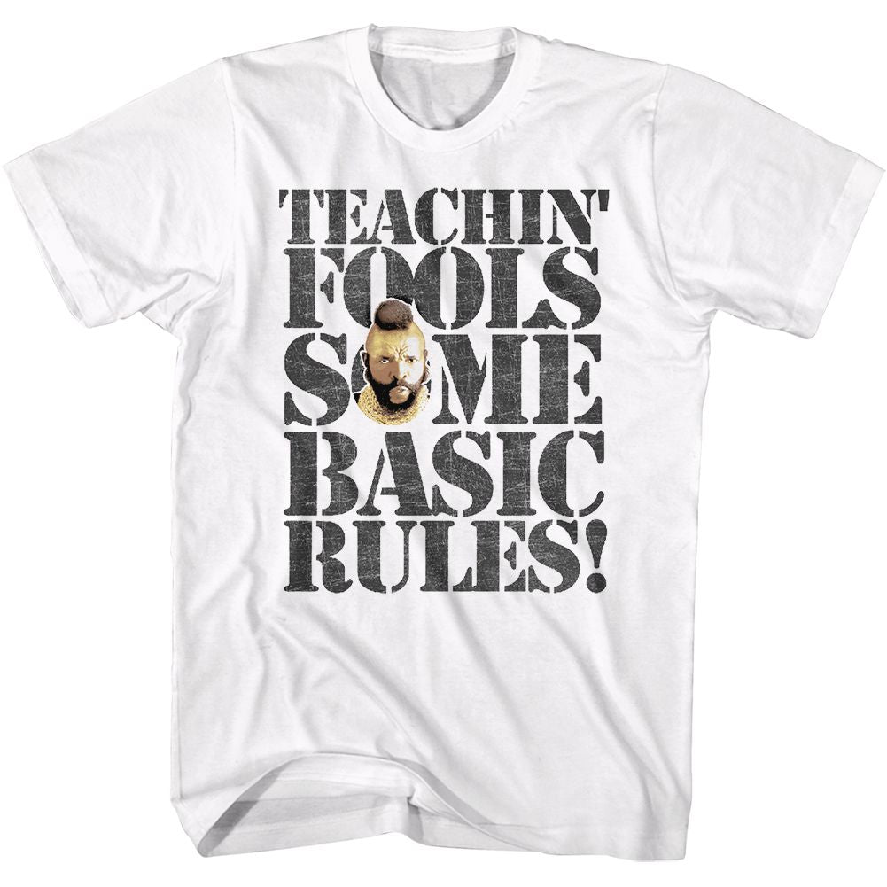 Mr. T - Rules For Fools - Short Sleeve - Adult - T-Shirt