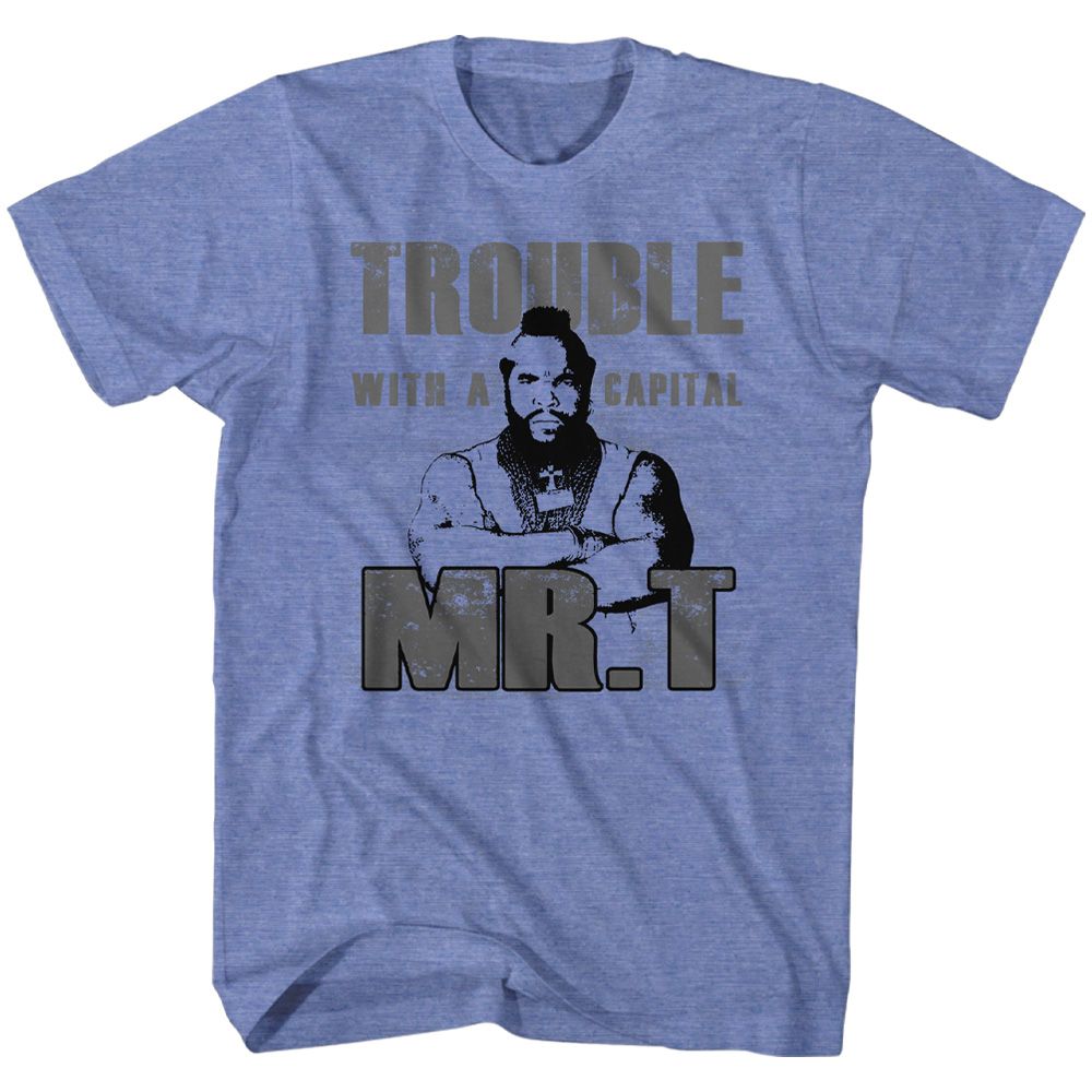 Mr. T - Trouble - Short Sleeve - Heather - Adult - T-Shirt