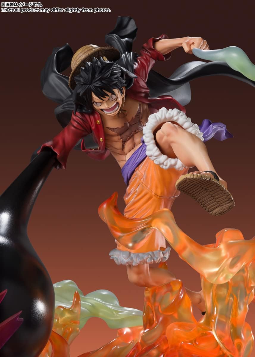 Bandai Figuarts Zero One Piece Monkey D. Luffy WT100 Commemorative Eiichiro  Oda Illustration Daikaizoku Hyakkei Figure (gold)