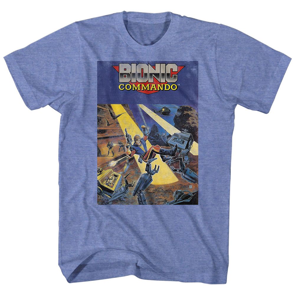 Bionic Commando - Cover - Short Sleeve - Heather - Adult - T-Shirt