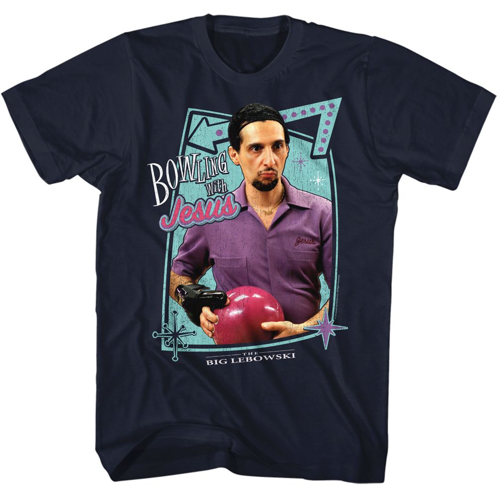 The Big Lebowski - Bowling With Jesus - Short Sleeve - Adult - T-Shirt