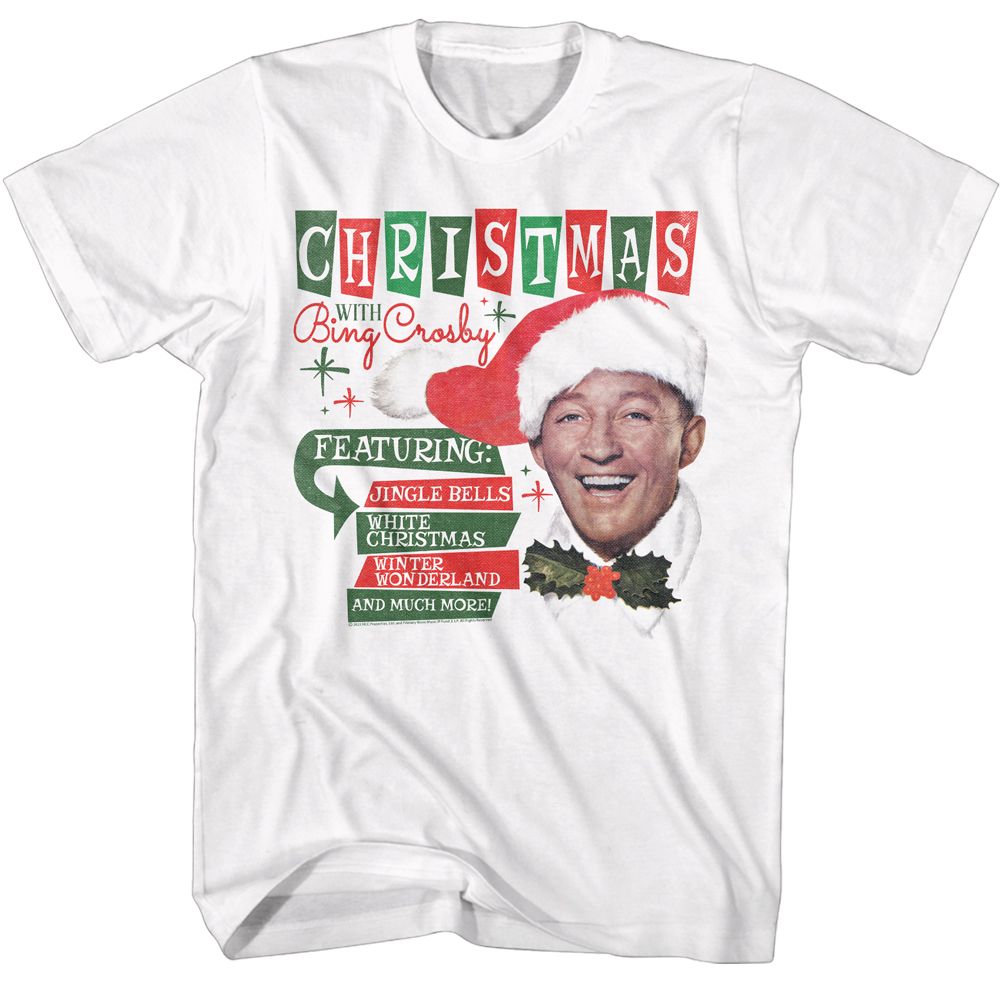 Bing Crosby - Christmas With - Short Sleeve - Adult - T-Shirt