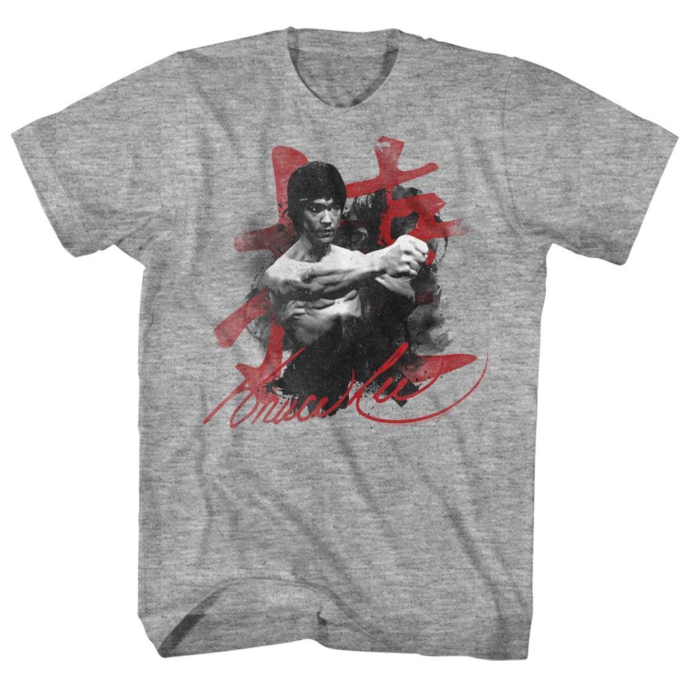 Bruce Lee - Wha-Taaa - Short Sleeve - Heather - Adult - T-Shirt