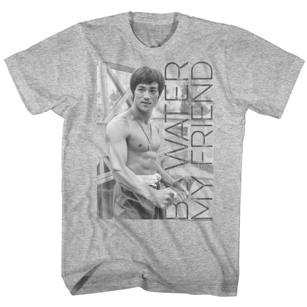 Bruce Lee - Water - Short Sleeve - Heather - Adult - T-Shirt