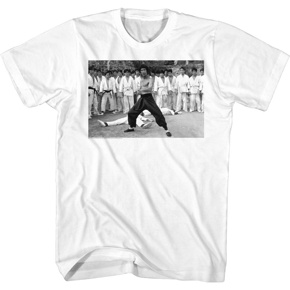 Bruce Lee - Black & White Power Stance - Short Sleeve - Adult - T-Shirt