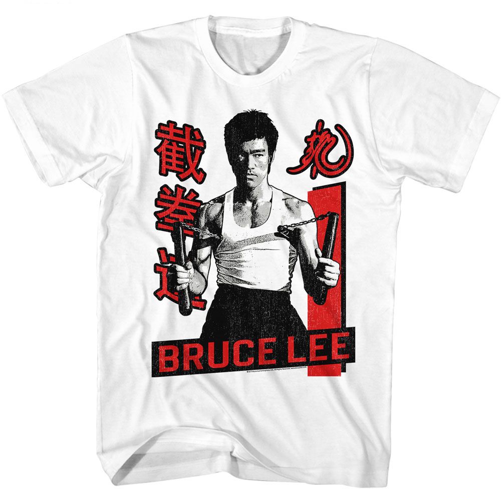 Bruce Lee - Nunchucks - Short Sleeve - Adult - T-Shirt