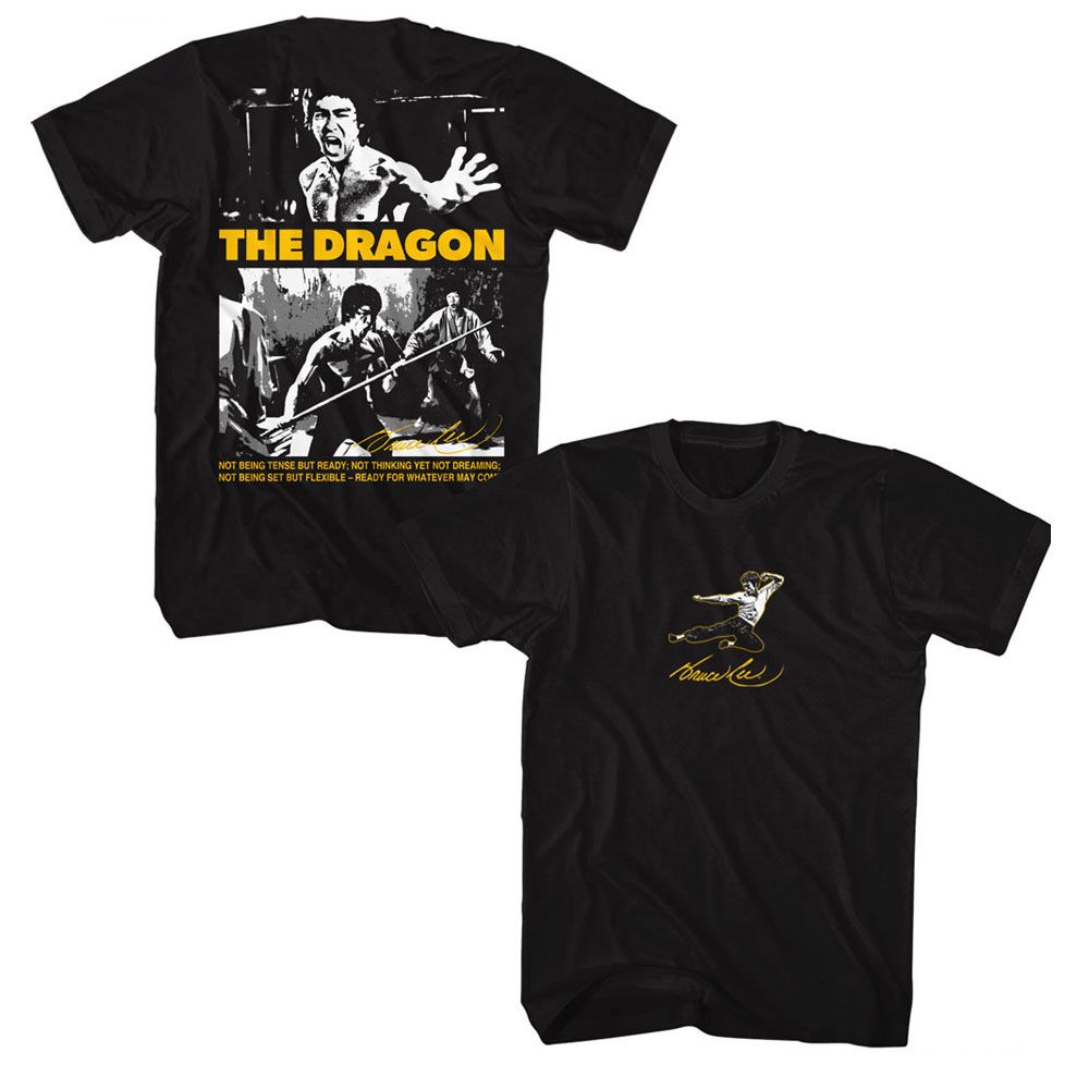 Bruce Lee - Be Ready Front And Back - Front and Back Print Adult T-Shirt