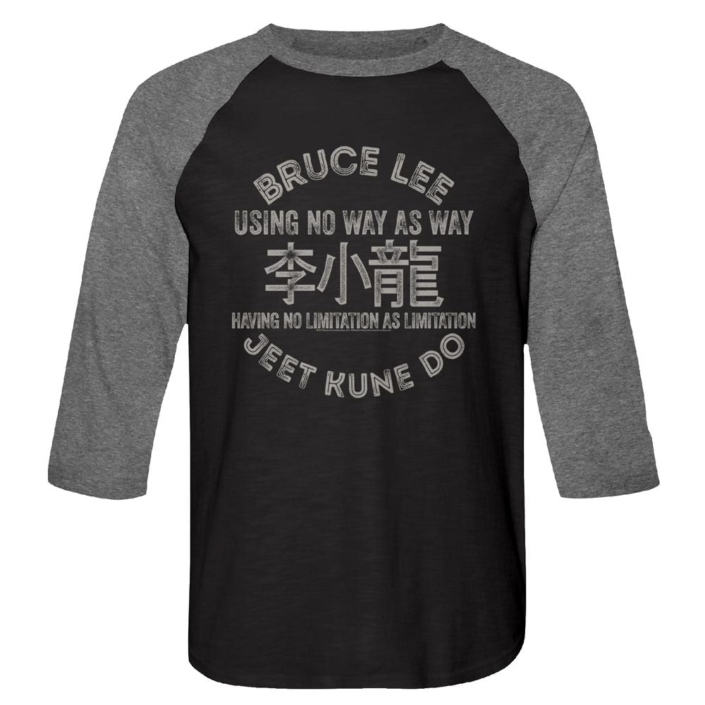 Bruce Lee - Symbols - 3/4 Sleeve - Heather - Adult - Raglan Shirt