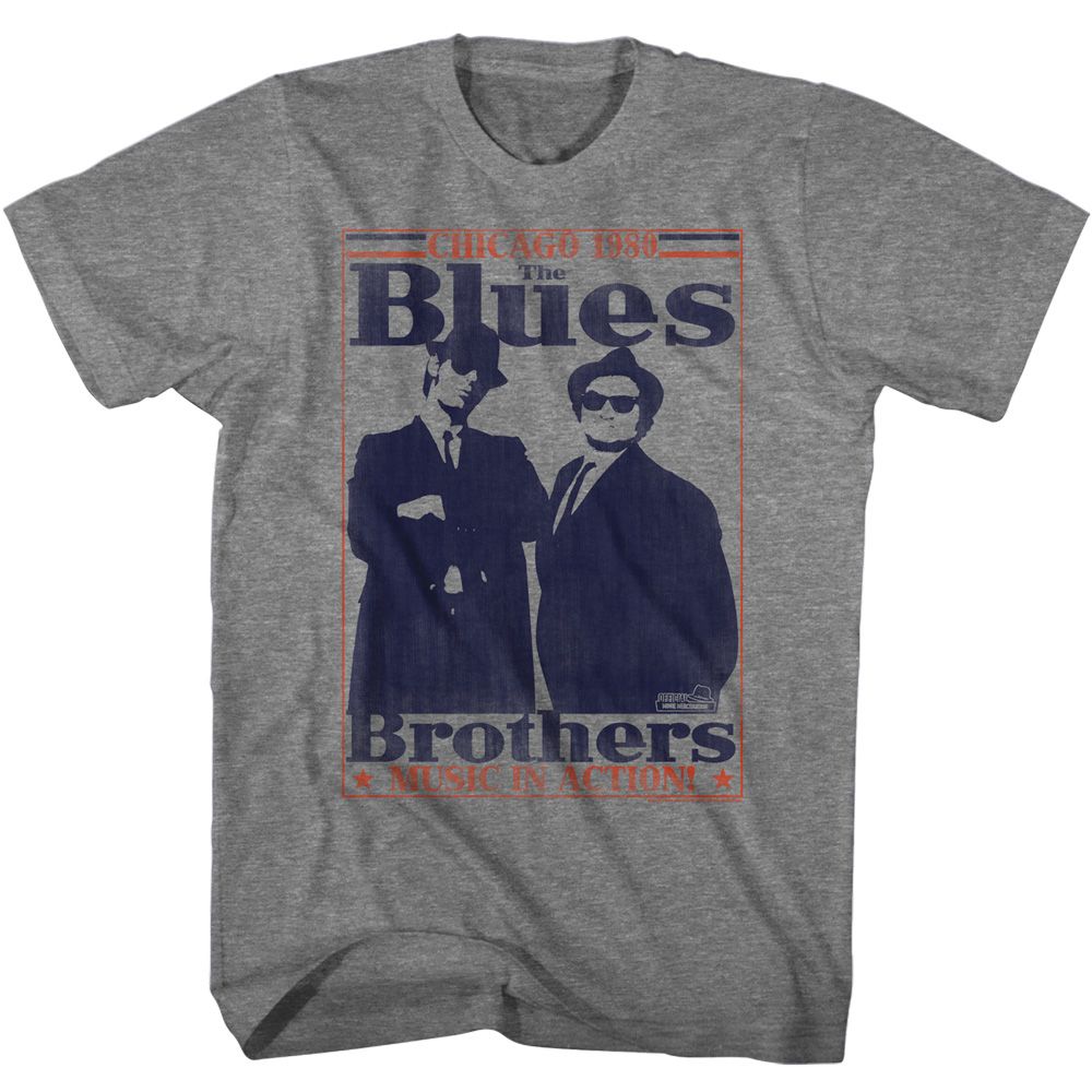 The Blues Brothers - World Class - Short Sleeve - Heather - Adult - T-Shirt