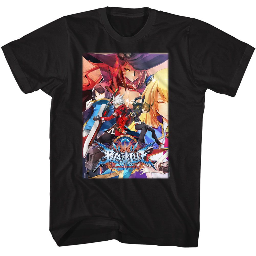 Blazblue - Central Fiction Left - Black Front Print Short Sleeve Adult T-Shirt