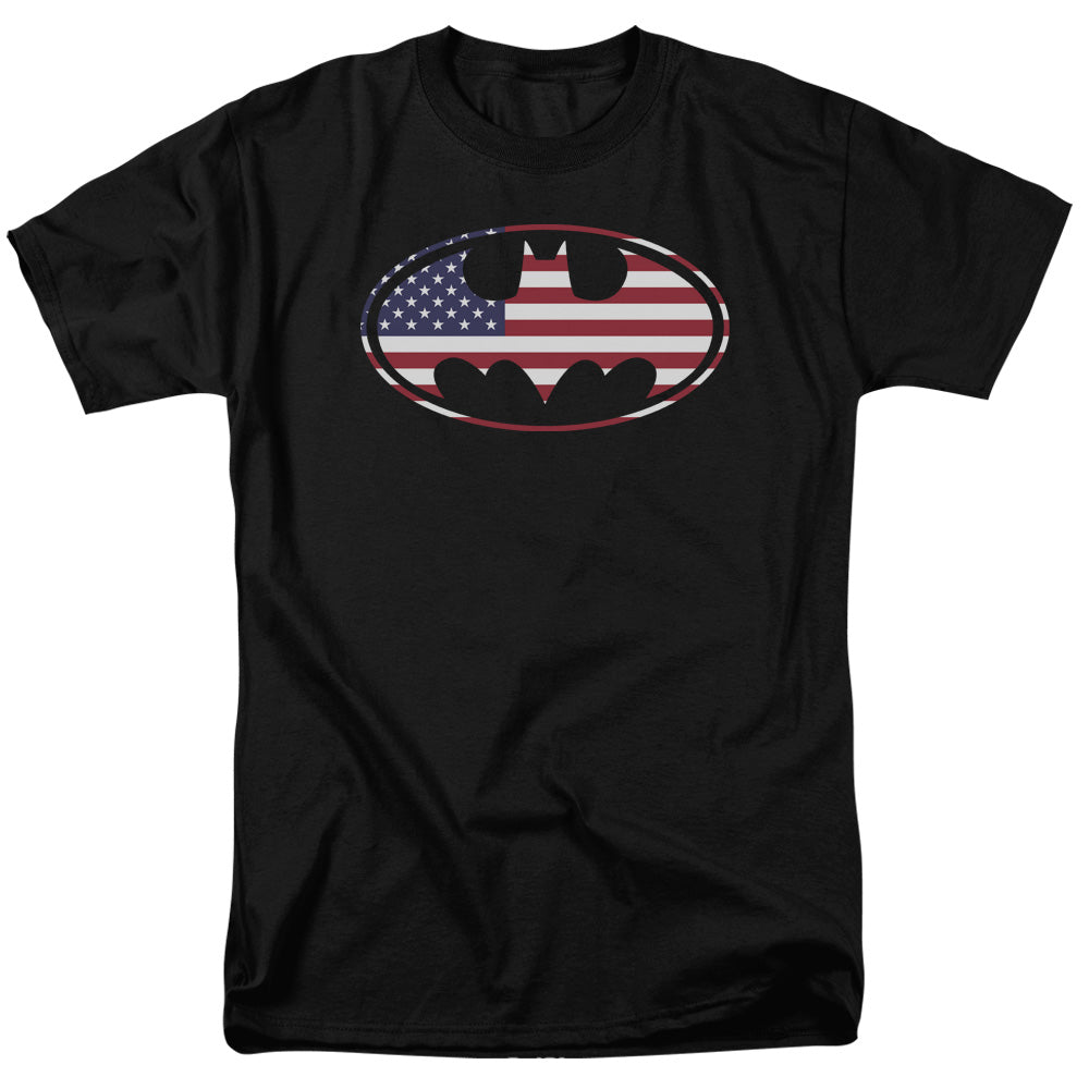 DC Comics - Batman - American Flag Oval - Adult T-Shirt