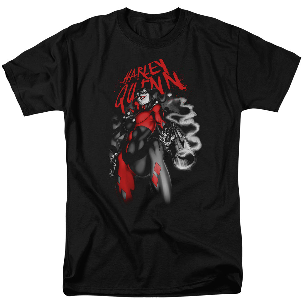 DC Comics - Harley Quinn - Down The Barrel - Adult T-Shirt
