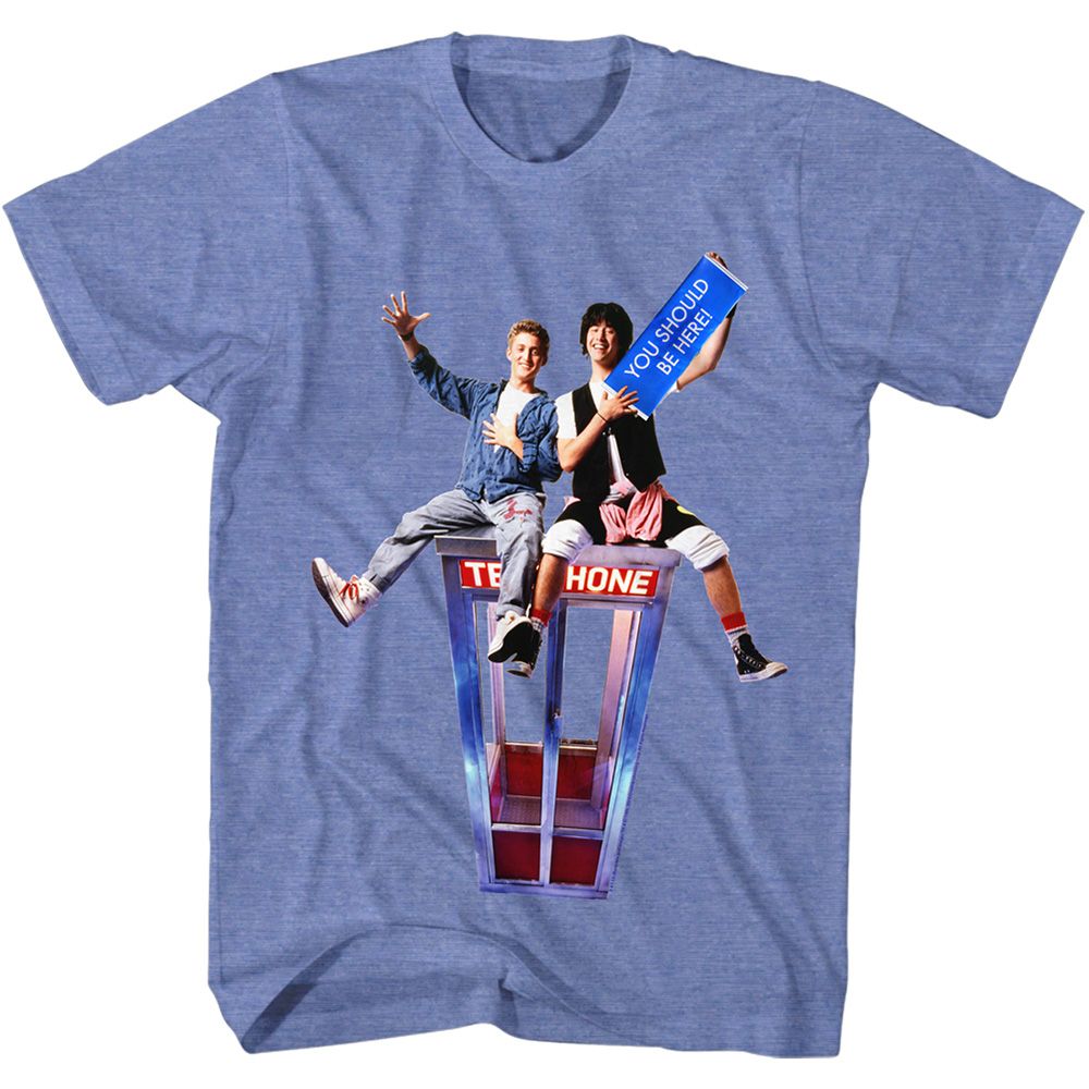 Bill And Ted - Should Be Here - Short Sleeve - Heather - Adult - T-Shirt