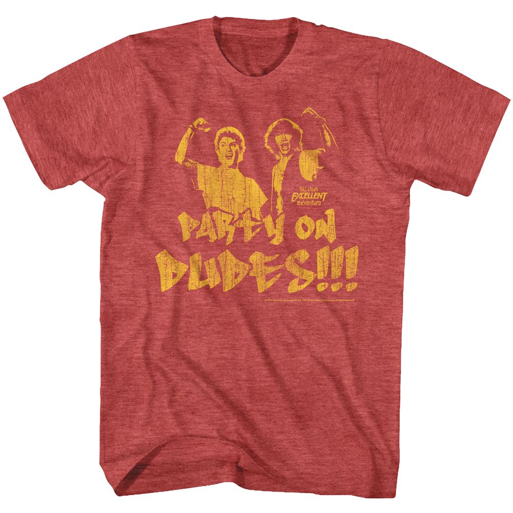 Bill And Ted - Party On Fade - Short Sleeve - Heather - Adult - T-Shirt