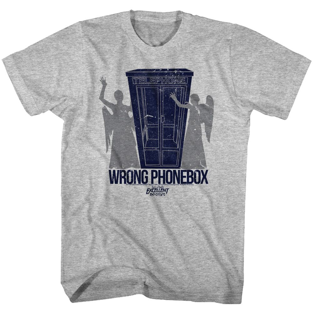 Bill And Ted - Wrong Phonebox - Short Sleeve - Heather - Adult - T-Shirt