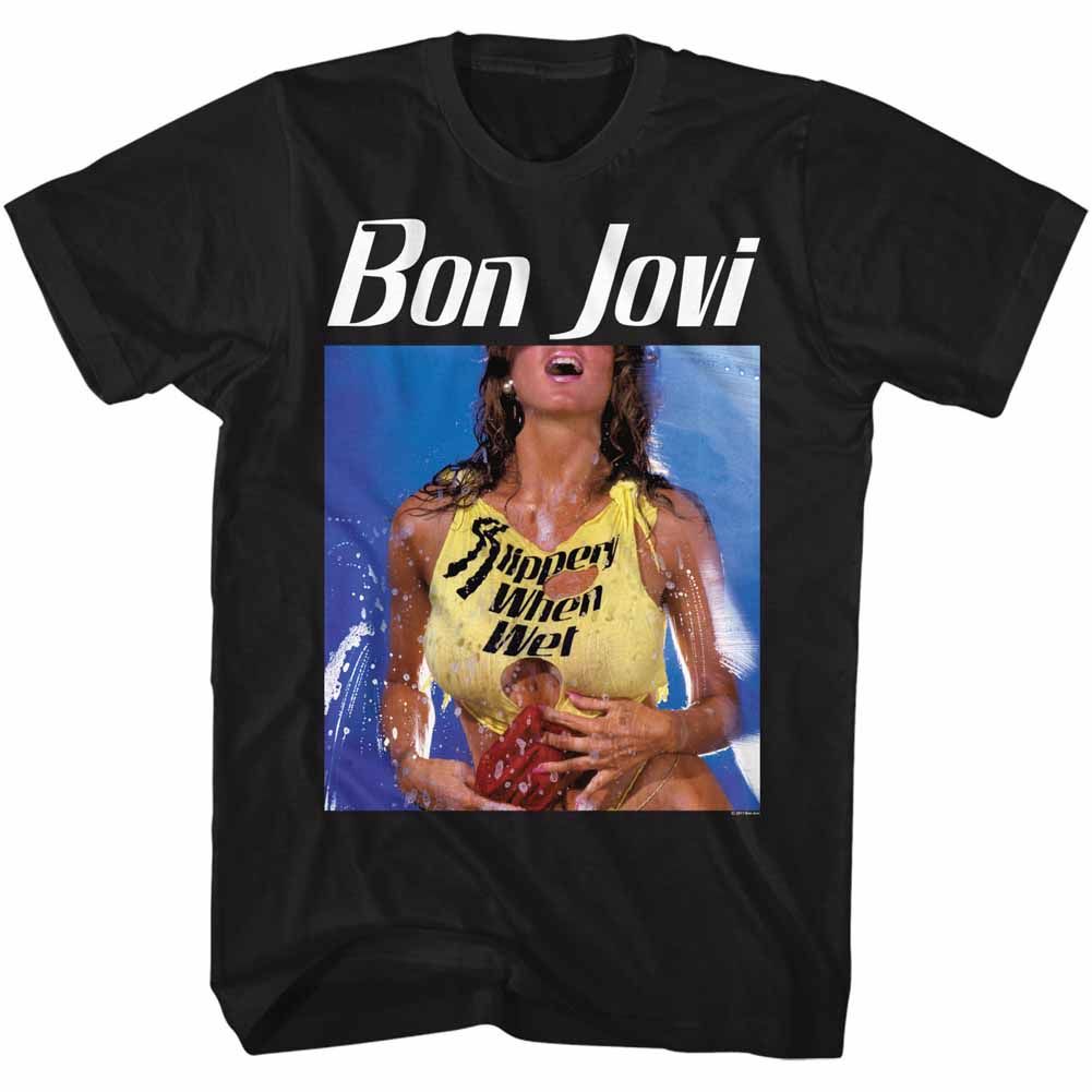 Bon Jovi - Bon Slippery - Short Sleeve - Adult - T-Shirt