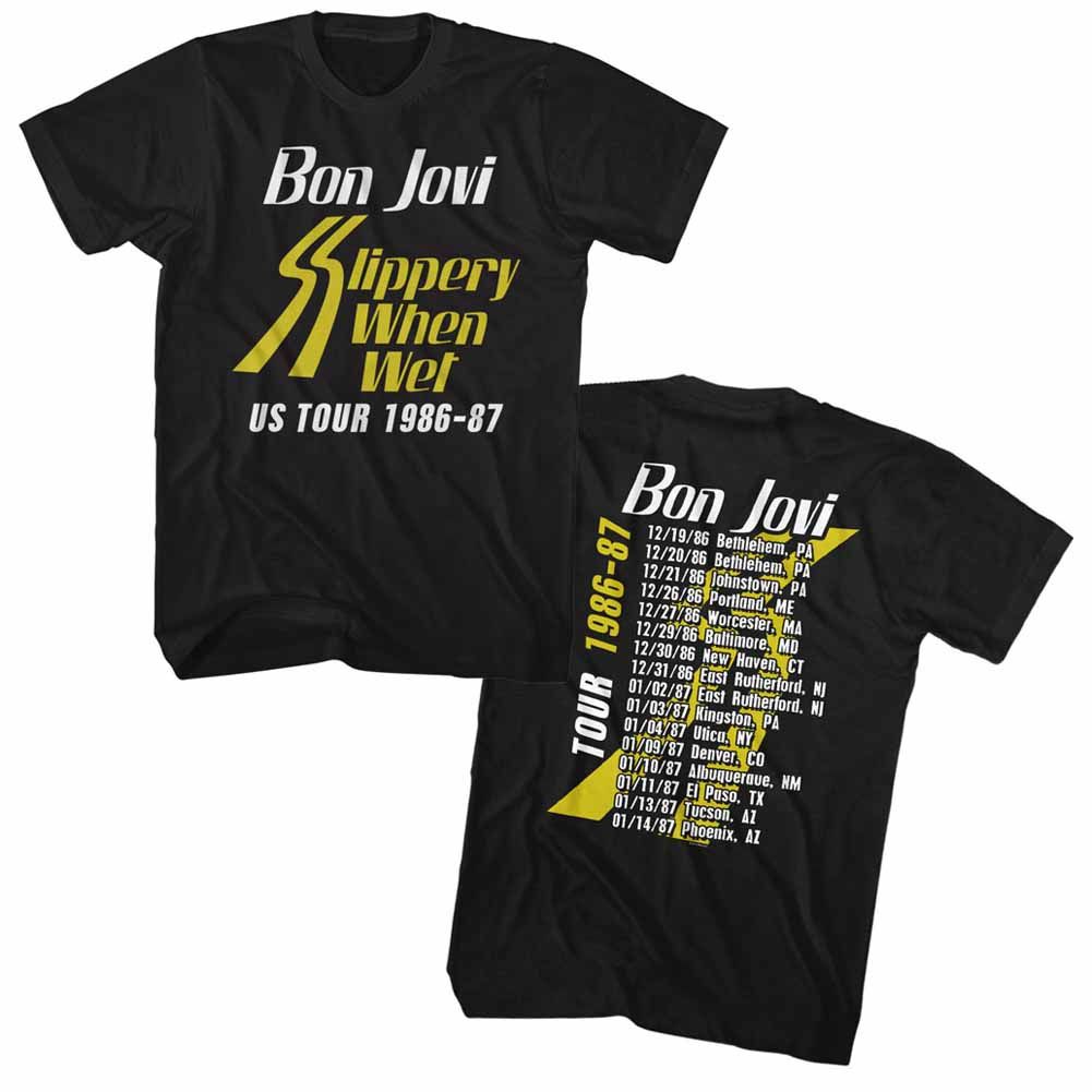 Bon Jovi - Slippery When Wet Tour - Short Sleeve - Adult - T-Shirt