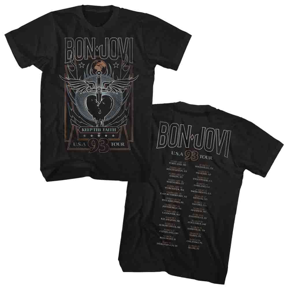 Bon Jovi - 93 Tour - Short Sleeve - Adult - T-Shirt