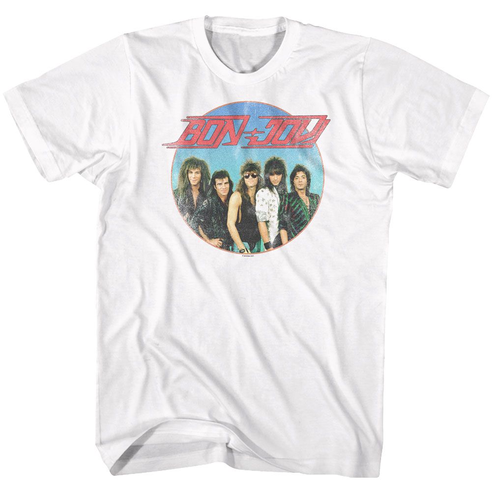 Bon Jovi - Vintage Band Shot - Short Sleeve - Adult - T-Shirt