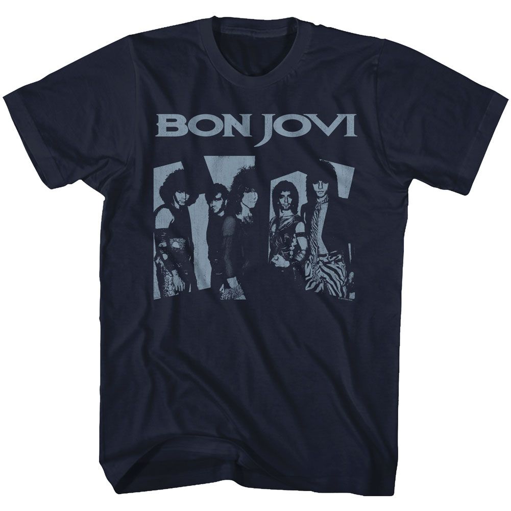 Bon Jovi - Blue Jovi - Short Sleeve - Adult - T-Shirt