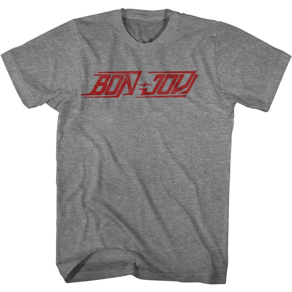 Bon Jovi - Logo - Short Sleeve - Heather - Adult - T-Shirt