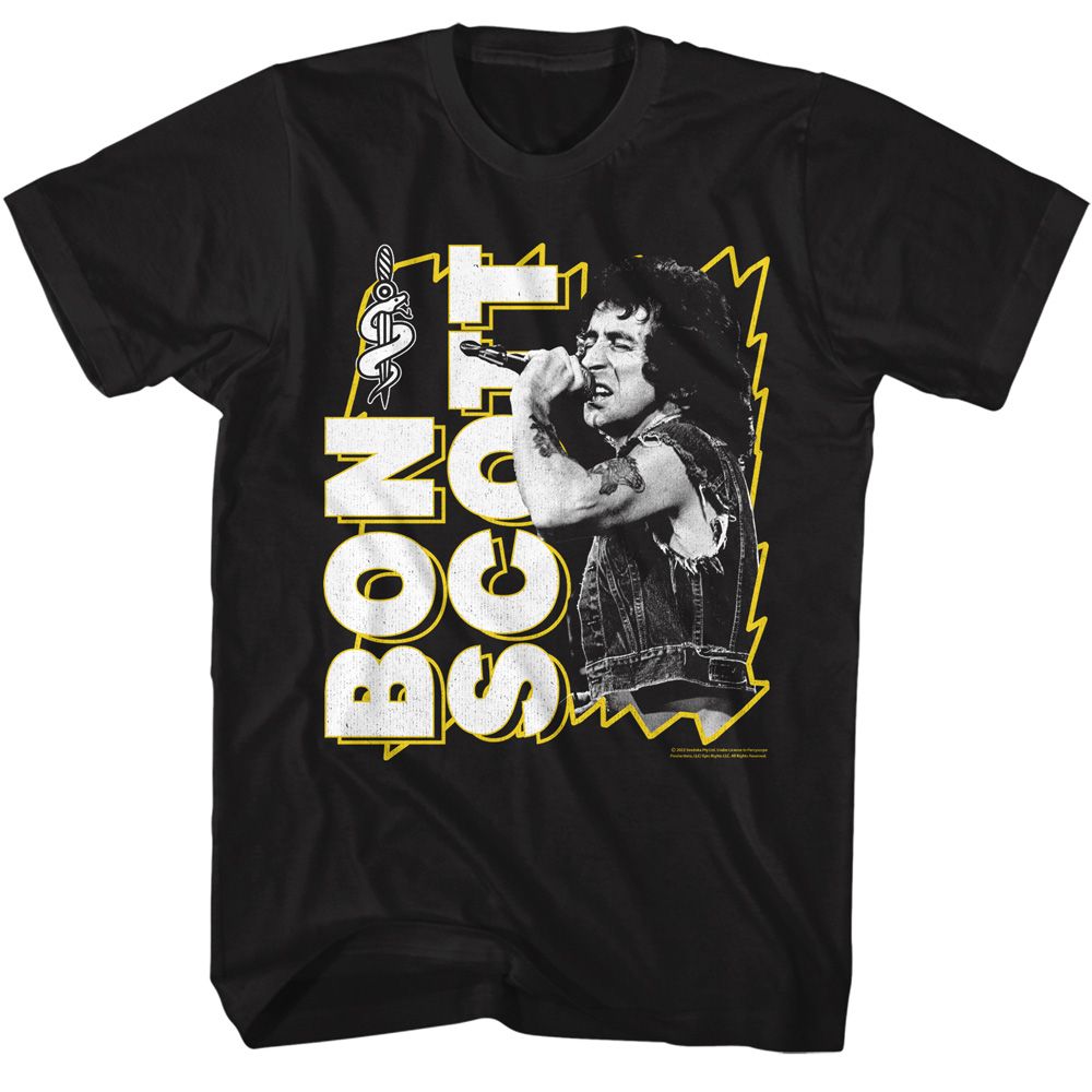 Bon Scott - Lightning Frame - Short Sleeve - Adult - T-Shirt