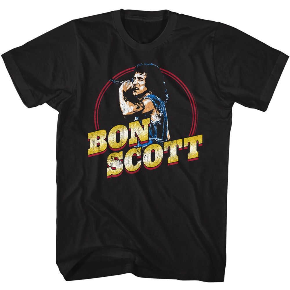 Bon Scott - Gold Name - Short Sleeve - Adult - T-Shirt