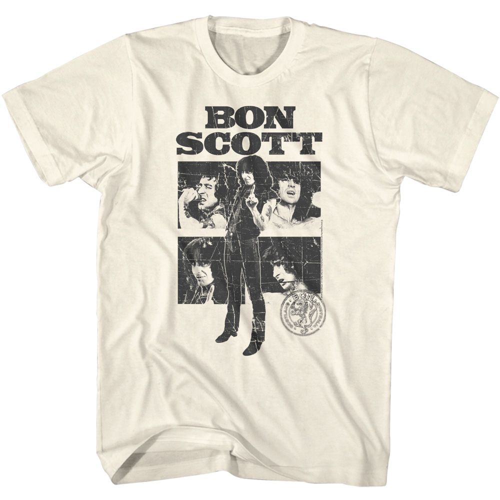Bon Scott - Collage - Short Sleeve - Adult - T-Shirt