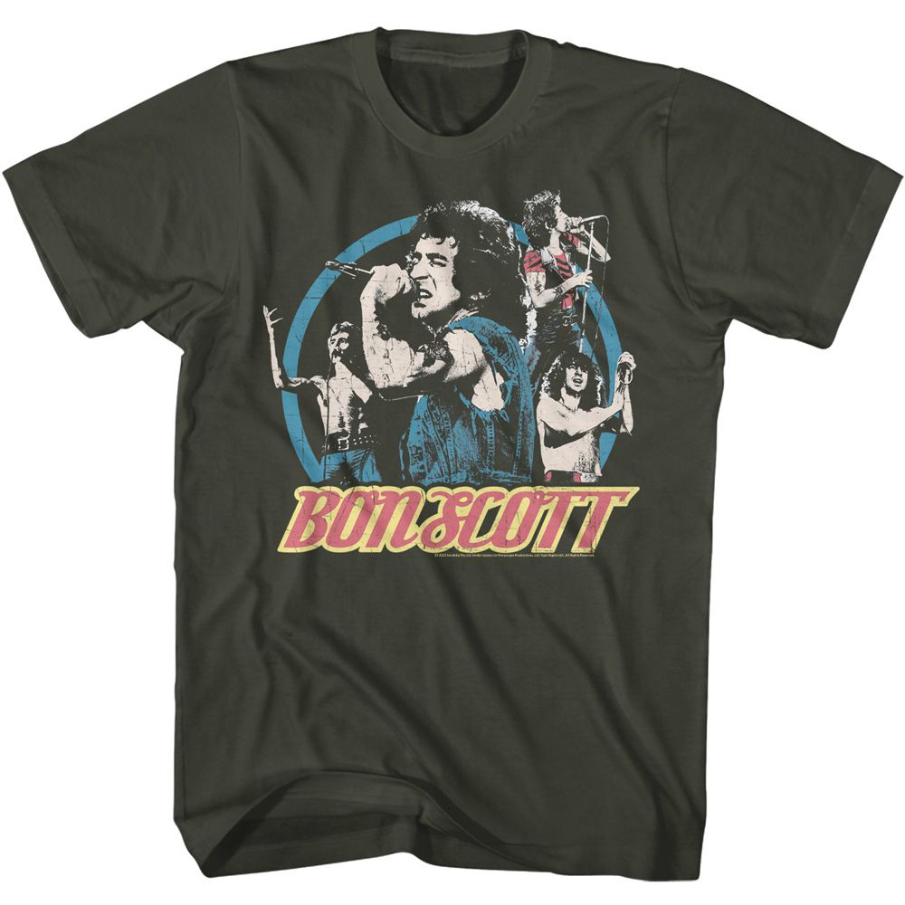 Bon Scott - Multi Image Circle - Short Sleeve - Adult - T-Shirt