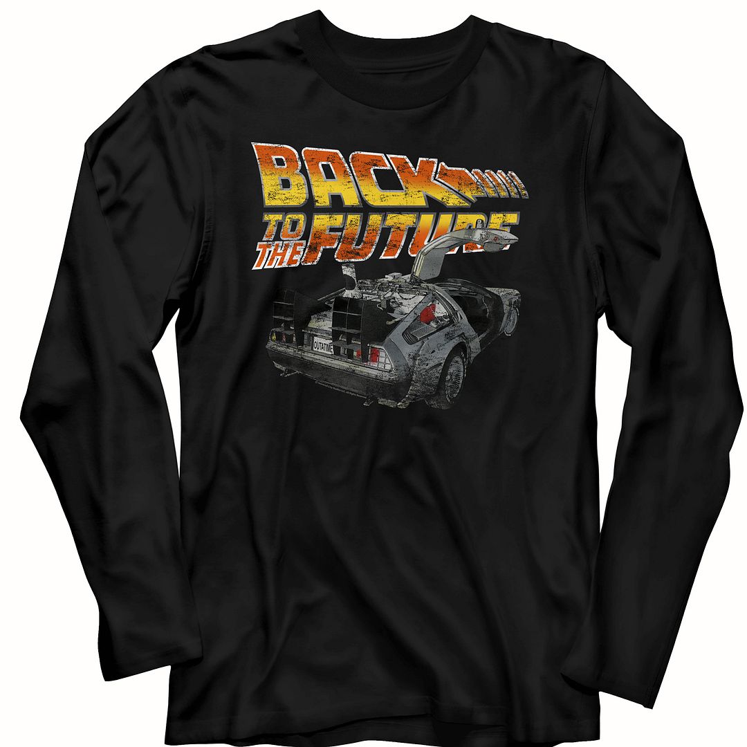 Back To The Future - Car - Long Sleeve - Adult - T-Shirt
