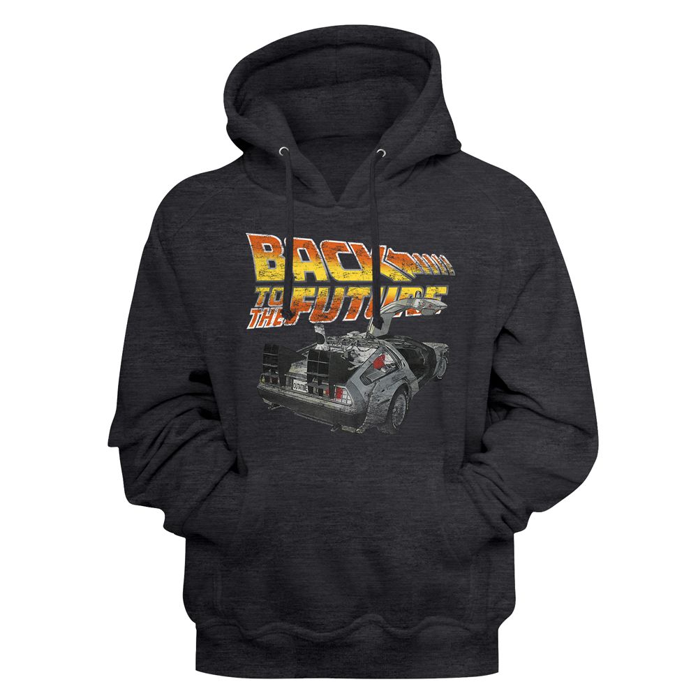 Back To The Future - Car - Long Sleeve - Heather - Adult - Hoodie