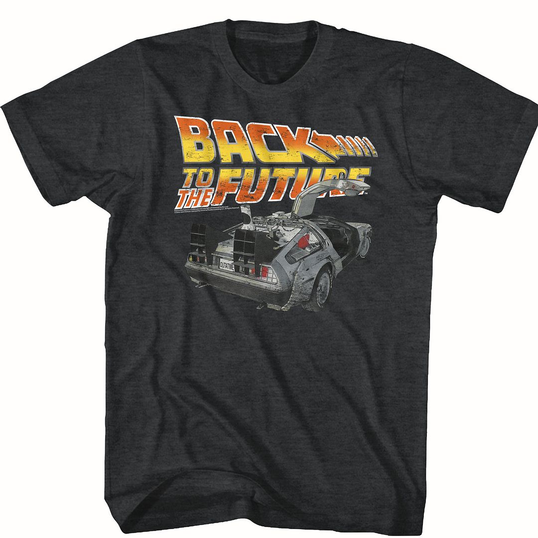 Back To The Future - Car - Short Sleeve - Heather - Adult - T-Shirt