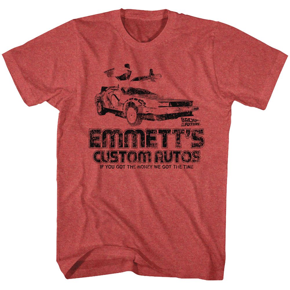 Back To The Future Emmett's Custom Autos Adult T-Shirt